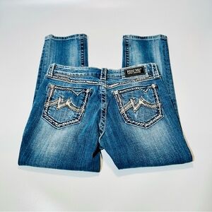 Miss Me jeans Boyfriend Capri JB1043P jeans embroidered stretchy women Size 27